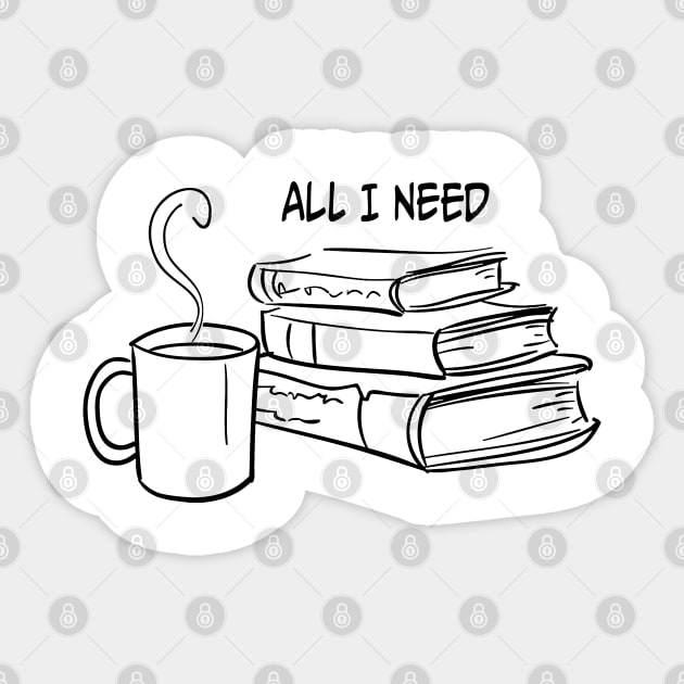 Books & Coffee... Sticker by Azul